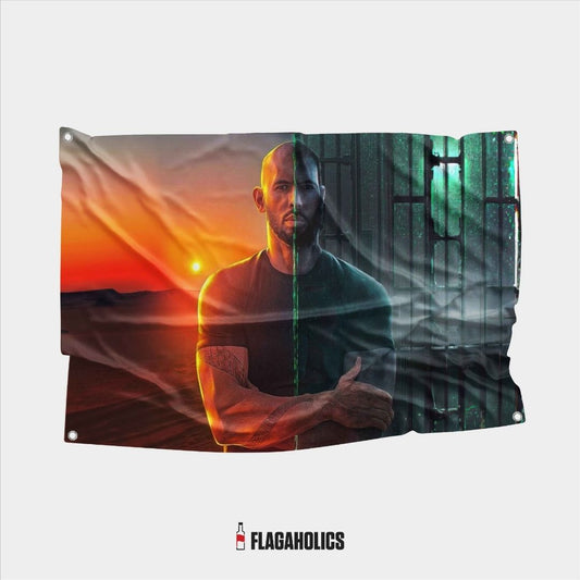 Top G doesn't fuck around, this fire flag design is the best flag for guys. Hang in your college dorm room to escape the matrix. Free Top G, Andrew Tate. Your room, your rules. Turn heads with this fire flag.