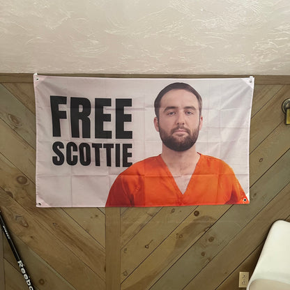 Room decor featuring the Free Scottie flag, adding a bold and supportive statement to any space, ideal for fans and advocates.